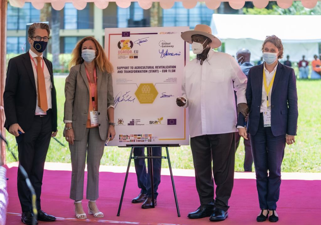 President Museveni with EU and UNCDF