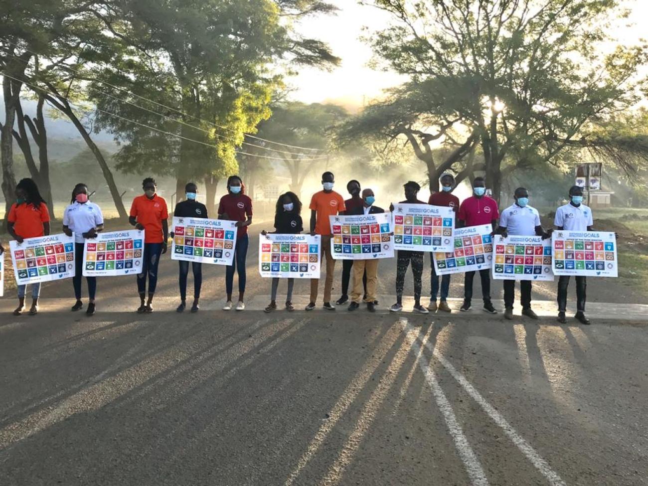 Youth in Moroto after flash mob to promote SDGs
