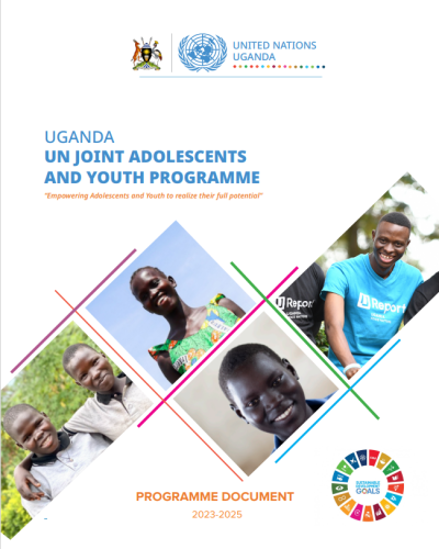 Cover of Uganda United Nations Joint Adolescents and Youth Programme 2023 -2025