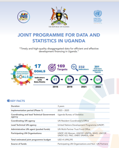 Fact Sheet of the Joint Programme for Data and Statistics in Uganda 2023-2025