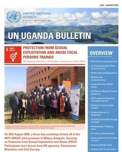 Cover of UN Uganda Bulletin July - August 2025