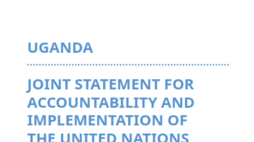 Joint Statement Uganda UNSDCF 2021-2025