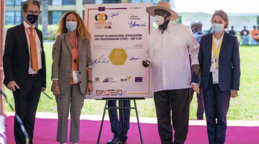 President Museveni with EU and UNCDF